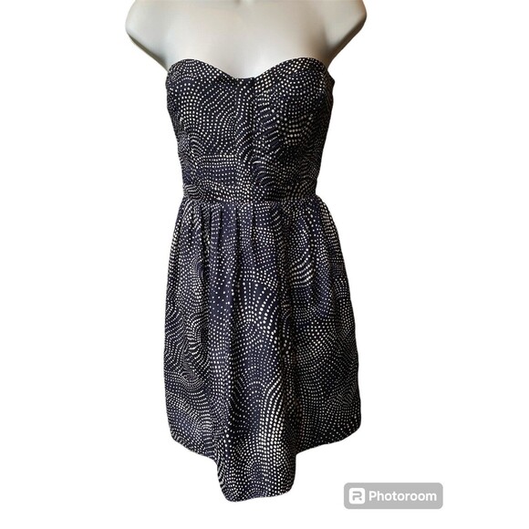 devlin Dress Size Small Strapless Blue White Quilted Smocked Mini from Nordstrom - Picture 2 of 15